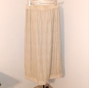 Tan lace skirt